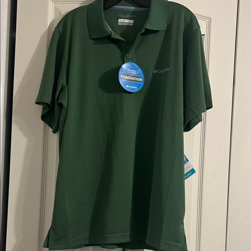 Columbia Men's Forest Green Polo Shirt